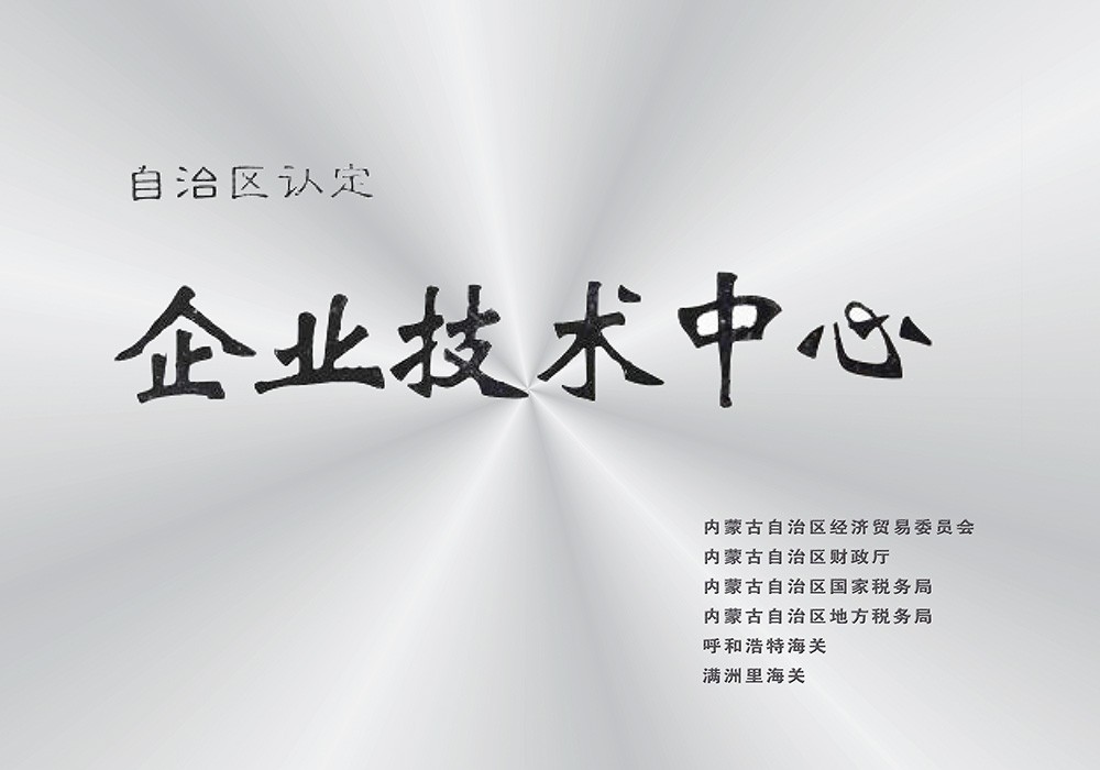 研發中心被自治區認定為企業技術中心